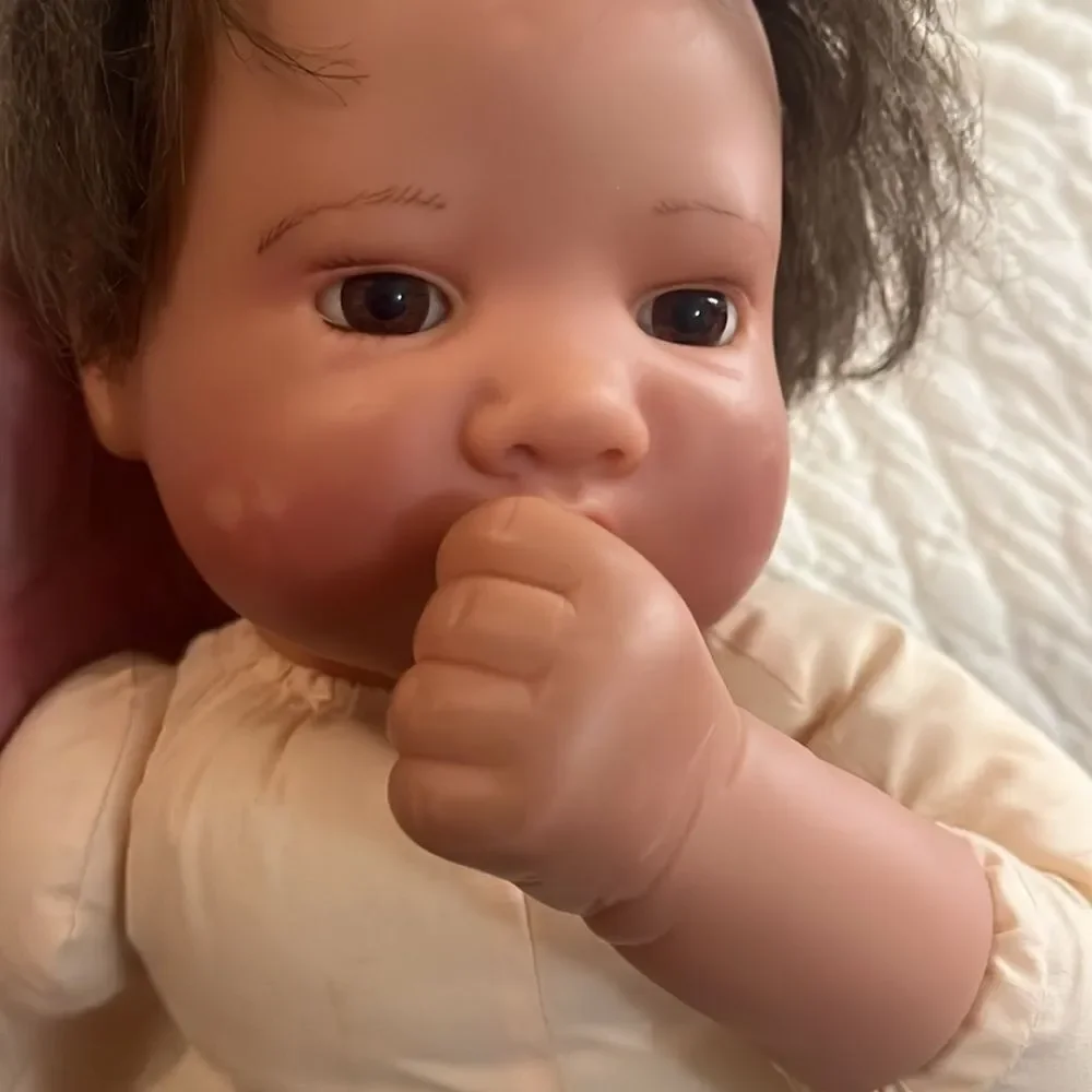 Realistic Baby Doll with Brown Hair